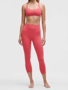NWT Lululemon Align High Rise Crop 23” Desert Red
